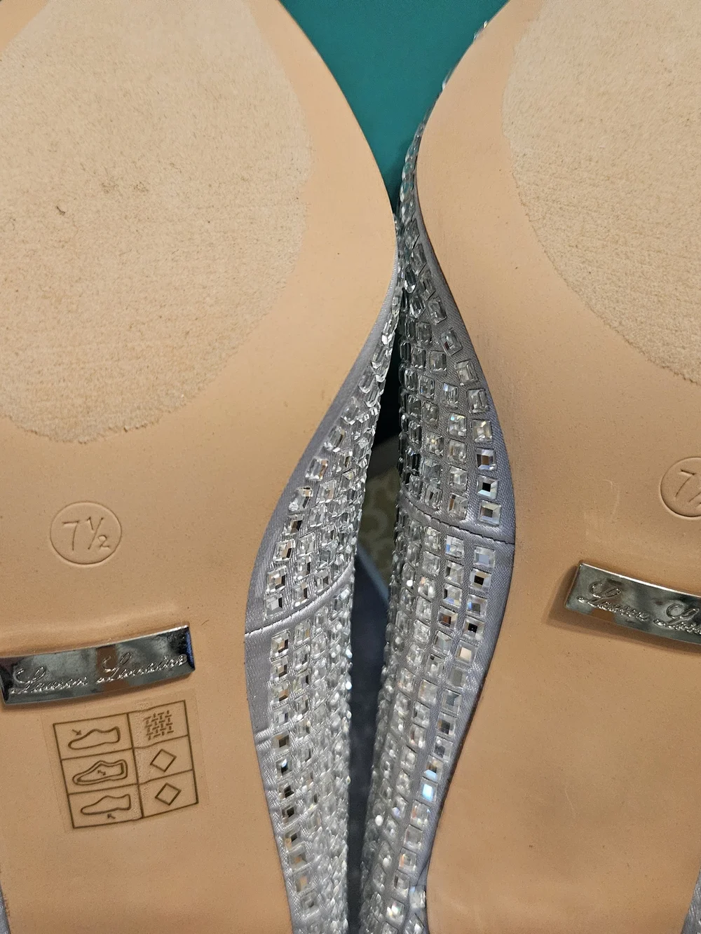 Silver Embellished Pointed-Toe Pumps By LAUREN LORAINE